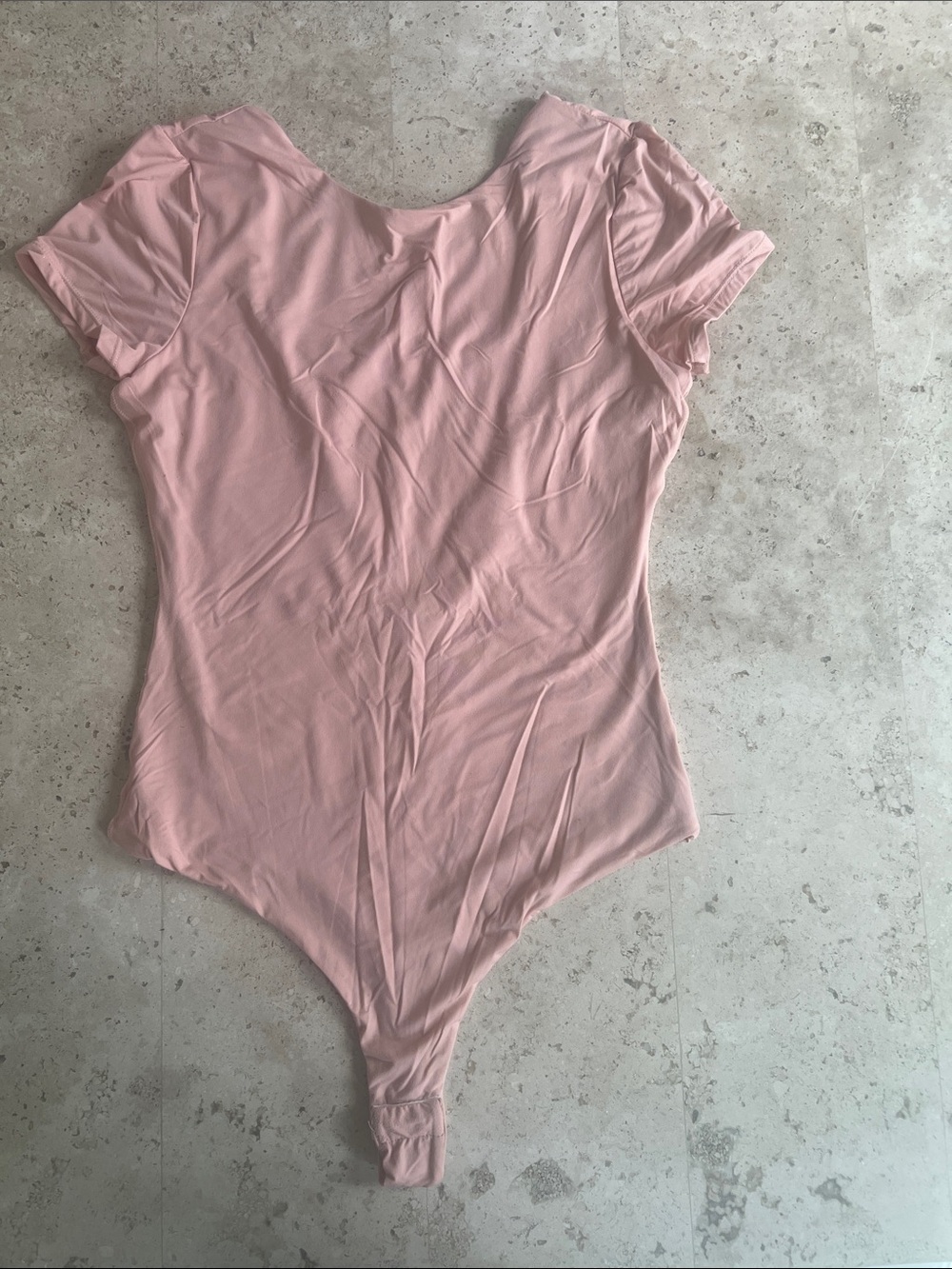 Women's Soft Pink Short Sleeve Bodysuit
